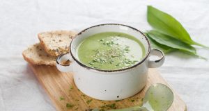 Spring creamy wild garlic soup, which takes half an hour to prepare and tastes amazing
