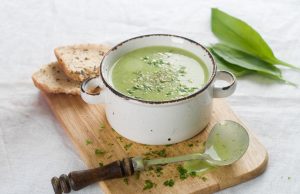 Spring creamy wild garlic soup, which takes half an hour to prepare and tastes amazing