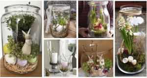 25 Beautiful and simple spring decorations: just stack in a glass vase!