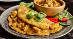Devilish pork sauté in potato pancakes: an experiment for Sunday!