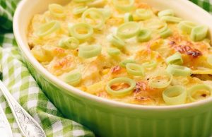 Ideal tip for lunch – baked potatoes with chicken and leeks
