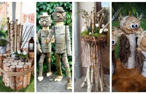 They collected wood and twigs while cleaning the garden – Spring decoration