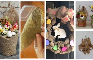 A piece of burlap can be used to create beautiful decorations for the spring months