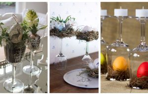 Take an ordinary wine glass and turn it upside down – Amazing inspirations for cheap spring decorations