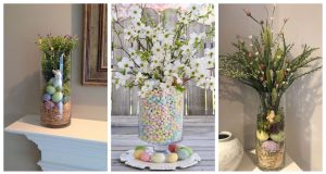 No need to spend on expensive decorations – just stack the decorations in a glass container