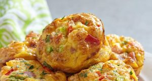 Moist egg muffins that serve as a hot breakfast, snack or snack