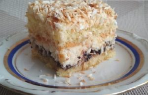 Delicious dessert with coconut and the popular jam – everyone loves it