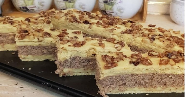 Egg yolk slices with honey and nuts – this dessert absolutely melts on the tongue
