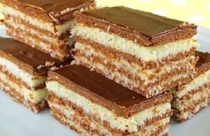 Sweet coconut slices – A cup of coffee will make you feel like you’re on a cloud