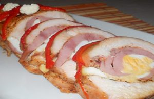 Delicious chicken roulade with delicious filling – Simple and very tasty