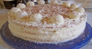 Delicious “Raffaello cake” that tastes just like the balls from the store