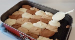 A very tasty cake with three types of cream – an incredible delicacy that will melt on your tongue!