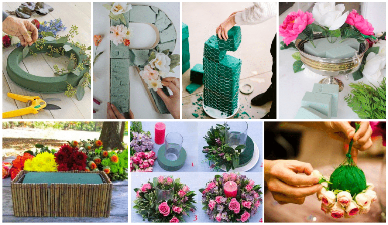 A great way to create spring decorations using green flower arrangements