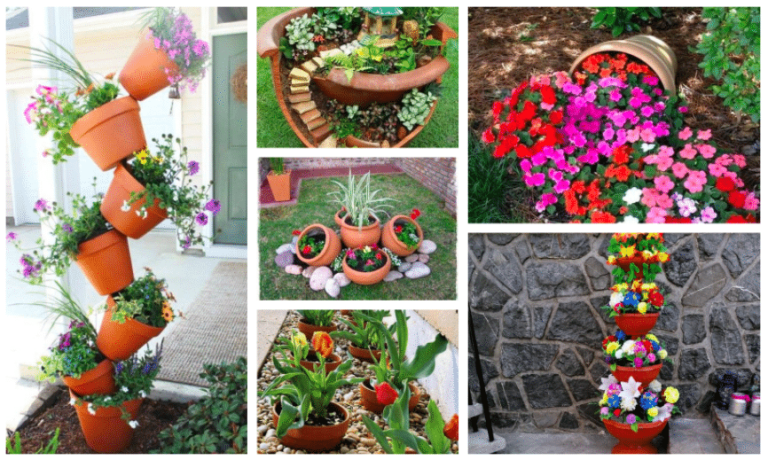 Be sure not to throw away old and broken flower pots – Turn them into beautiful decorations