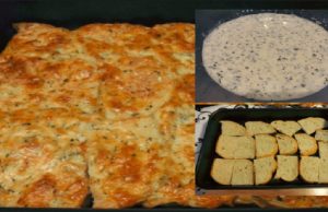 Tired of plain bread in an egg? Just put the slices on a baking sheet and pour the garlic mixture over them
