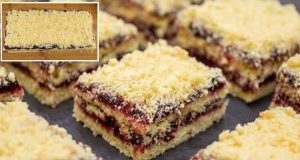 Layered linzer cake with marmalade – delicious taste and quick preparation