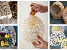 All you need is an inflatable balloon, string and glue – spring decoration making not only for children