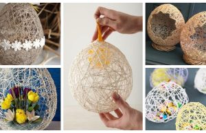 All you need is an inflatable balloon, string and glue – spring decoration making not only for children