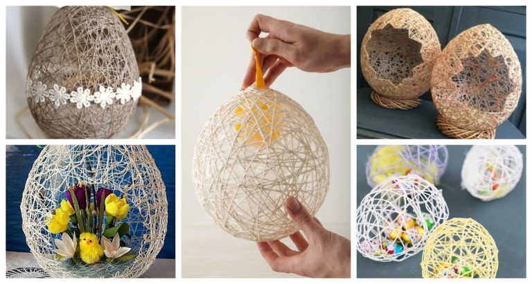All you need is an inflatable balloon, string and glue – spring decoration making not only for children