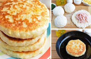 Delicious kefir pancakes filled with ham and cheese – Inspiration for breakfast or dinner!