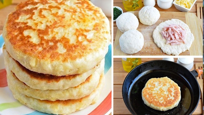 Delicious kefir pancakes filled with ham and cheese – Inspiration for breakfast or dinner! Delicious kefir pancakes filled with ham and cheese – Inspiration for breakfast or dinner!