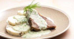 Classic traditional dill sauce with boiled beef!
