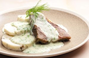 Classic traditional dill sauce with boiled beef!