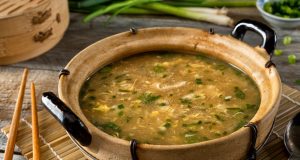 A quick and tasty egg soup that is also low on ingredients
