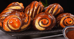 Fantastic two-tone chocolate filled buns that the whole family will love!