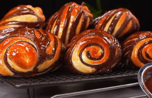 Fantastic two-tone chocolate filled buns that the whole family will love!
