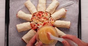 Fantastic mini tortillas filled with ham, cheese and vegetables: Easy and quick recipe!