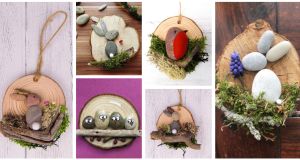 Inspiration for spring creativity! We used small stones and scraps – Inspiration