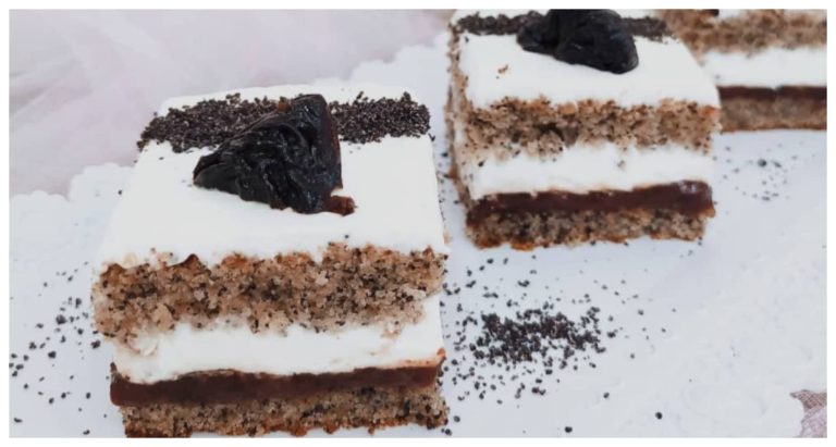 Simple poppy seed cut with jam – prepare it as soon as possible