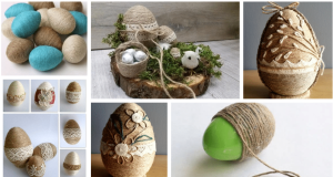 A simple way to beautify Easter eggs in an original way: use ordinary string!