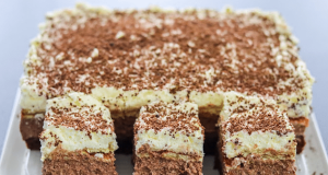 Delicious cake with thick chocolate and cream – a great offer for the weekend