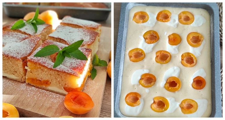 Hungarian cheesecake with apricots with simple preparation and great taste