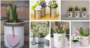 Beautiful and simple spring decorations – The basis is a plain tin can!