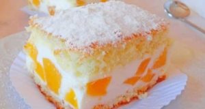 Fluffy sponge cake dessert with cream and tangerines – Easy and quick to prepare!