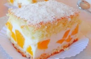 Fluffy sponge cake dessert with cream and tangerines – Easy and quick to prepare!