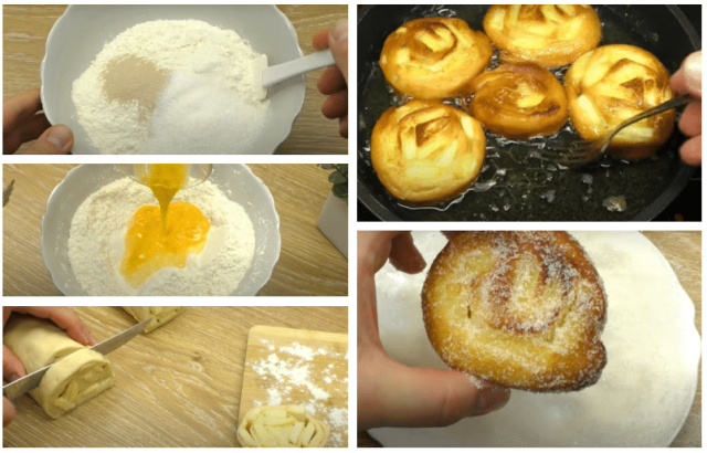 fried apples coated in batter and sugar fried apples coated in batter and sugar