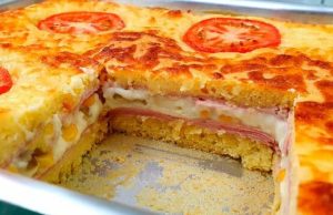 Savoury cake with ham, tomato and cheese – it is very easy to prepare and has a delicious taste