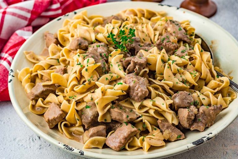 Beef Stroganoff with pasta – this simple recipe can be mastered even by a beginner cook