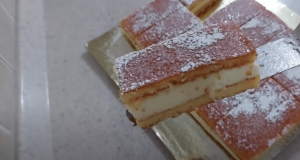 Vanilla dessert with lemon glaze: My husband and kids liked it so much