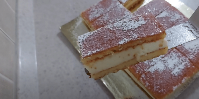 Vanilla dessert with lemon glaze: My husband and kids liked it so much