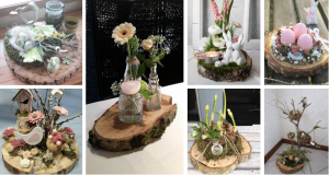 Amazing spring decorations based on tree trunk cuttings: get inspired!