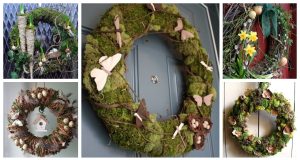 Create a spring wreath from natural material – Beautiful inspiration for the front door