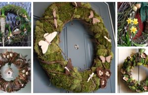 Create a spring wreath from natural material – Beautiful inspiration for the front door