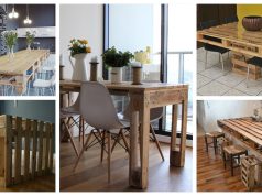 Use wooden pallets when making a high or dining table – The result is amazing