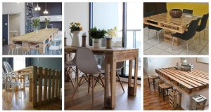 Use wooden pallets when making a high or dining table – The result is amazing
