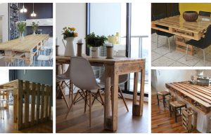 Use wooden pallets when making a high or dining table – The result is amazing